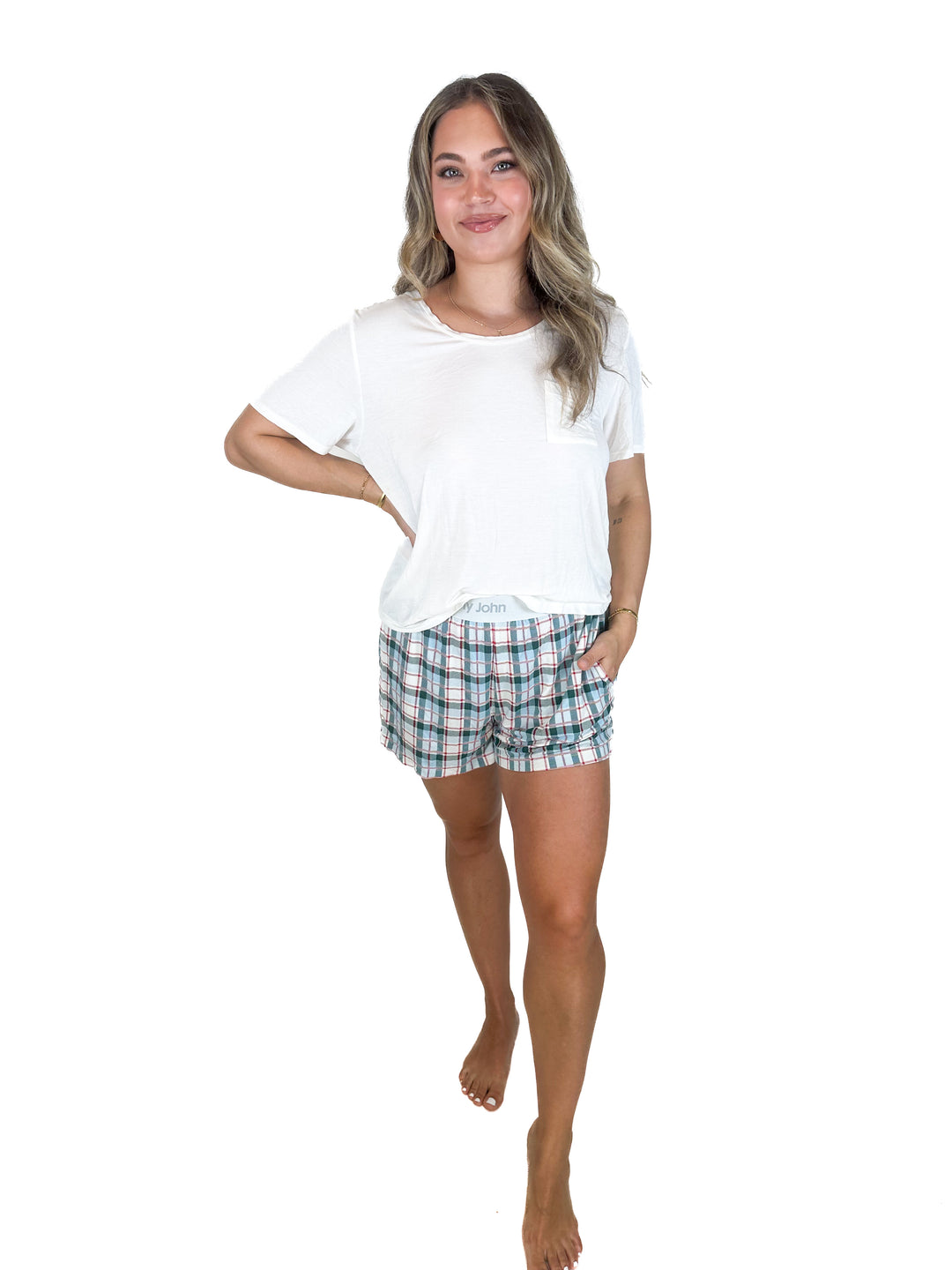 Tommy John T-Shirt and Shorts Pajama Set (L)