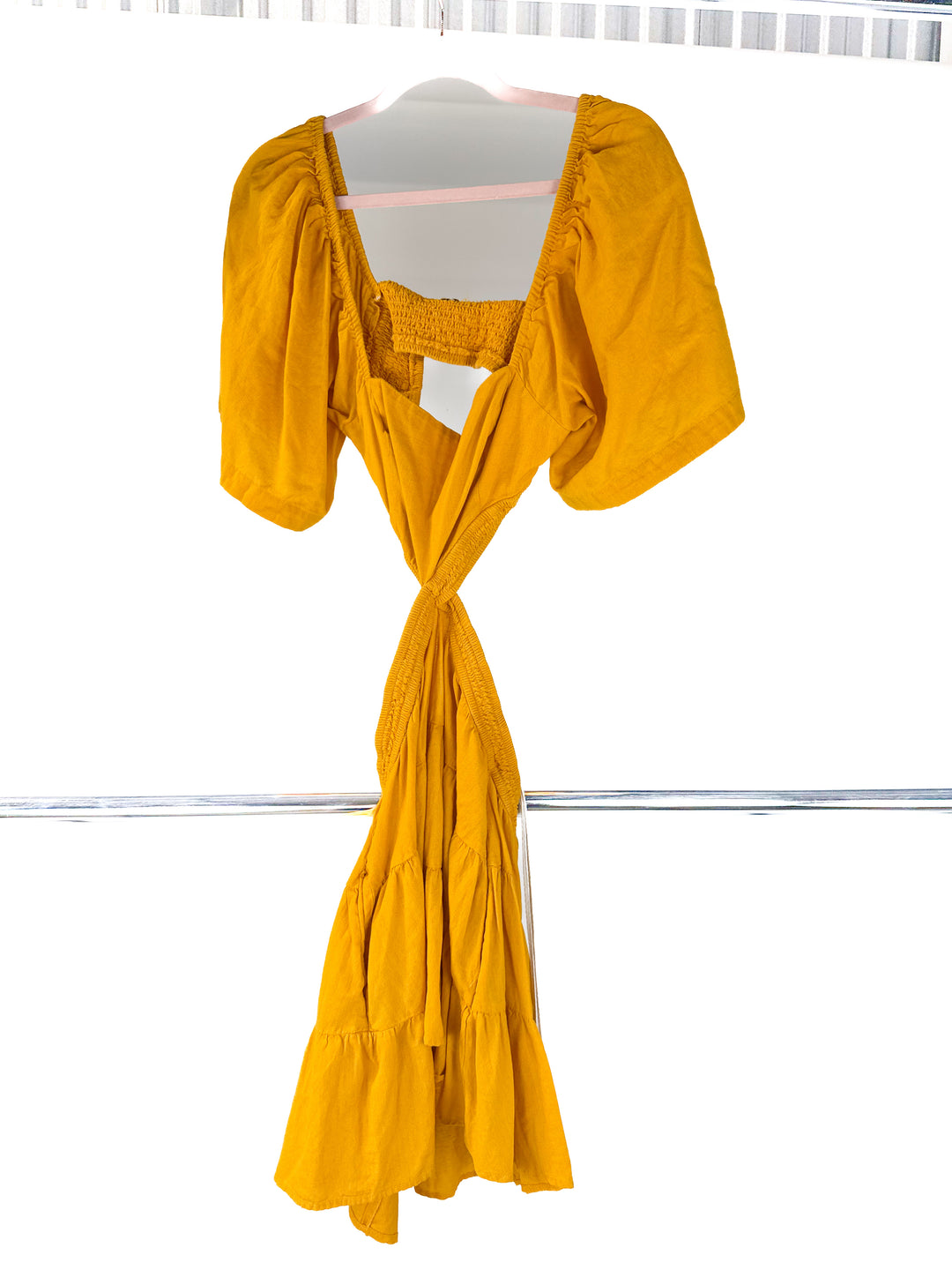 free people marigold cut out dress (m*;retail $78)