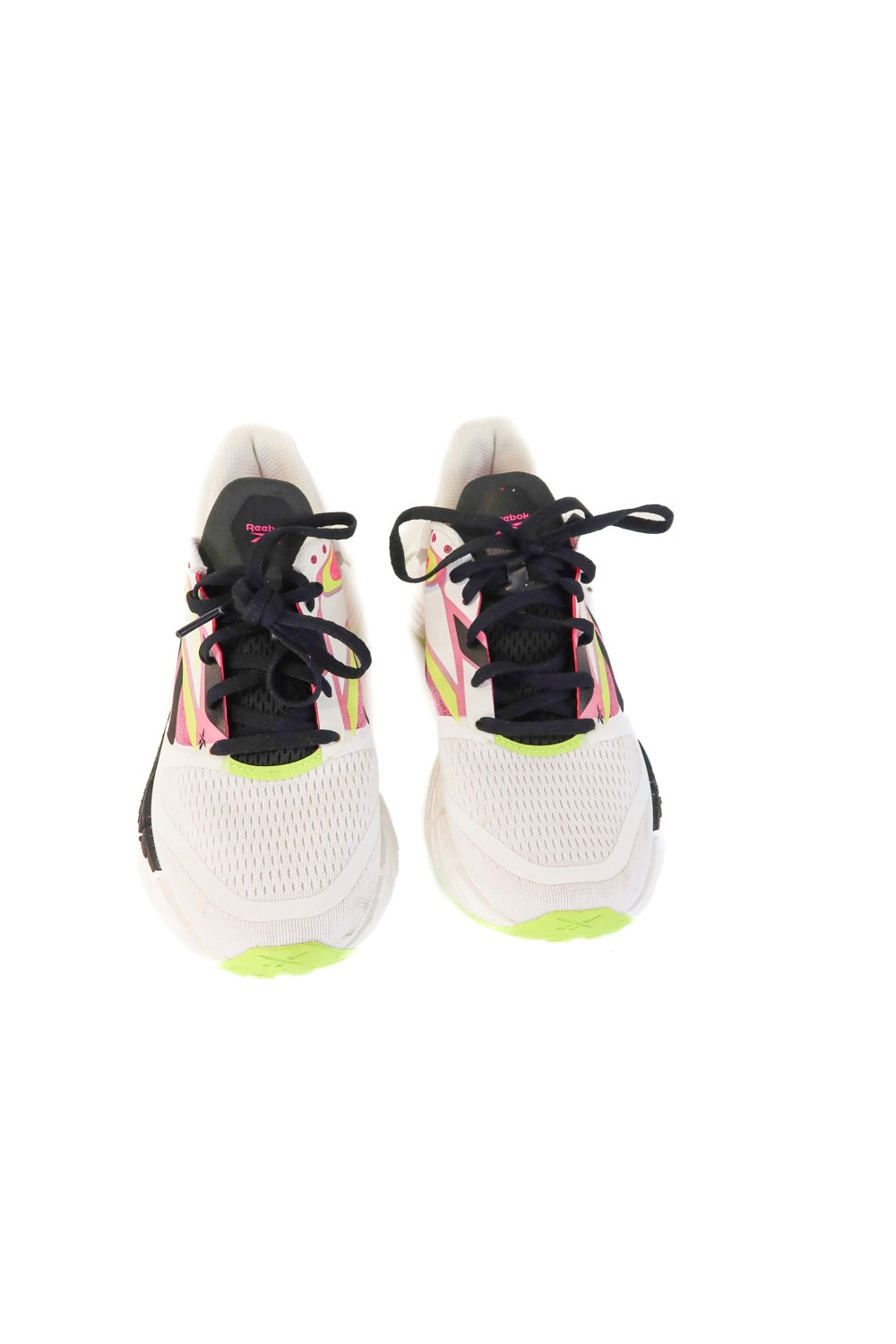 reebok white/pink chunky sneakers (8; retail $85)