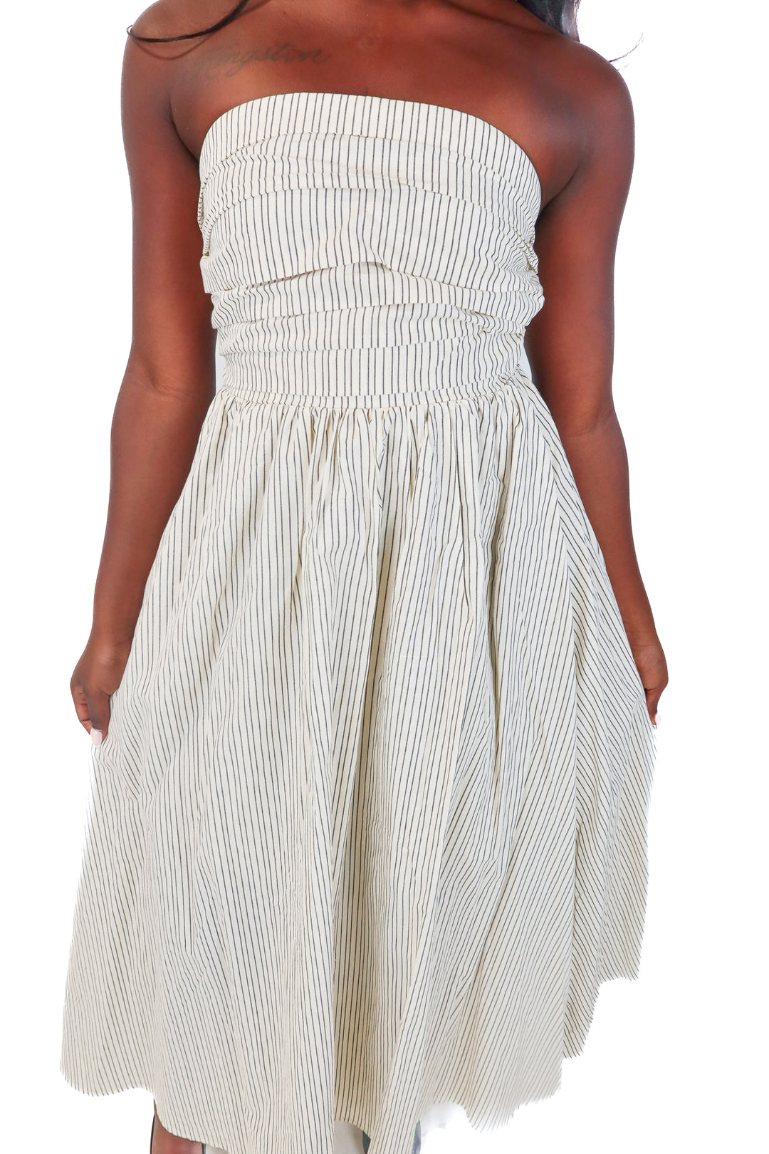 By together grey/tan striped dress NWT (xs; retail $119)