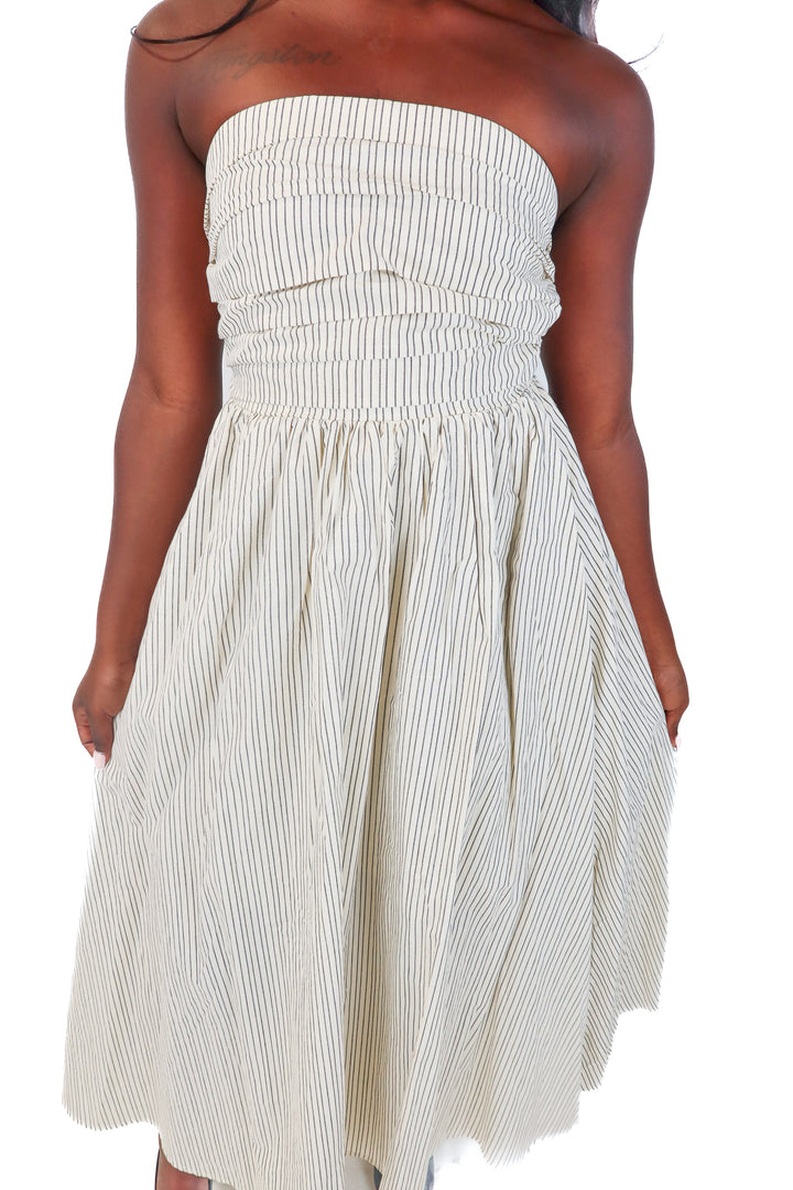 By together grey/tan striped dress NWT (xs; retail $119)