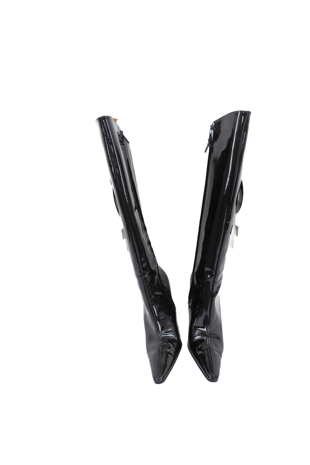 agent provocateur black patent tall boots (37; retail $800)