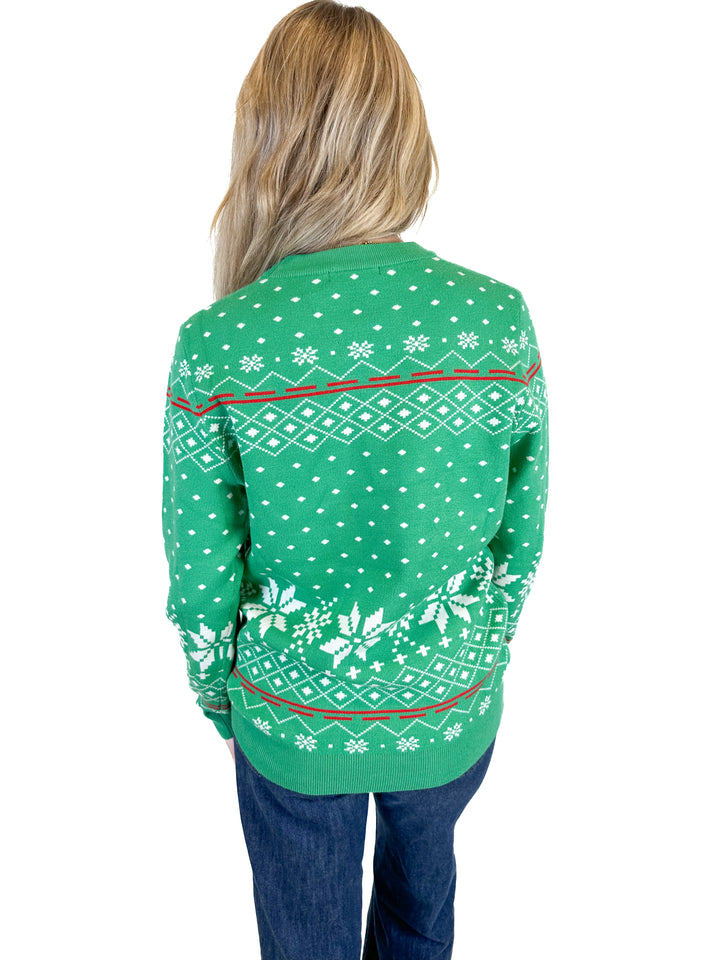 KOJOOIN Christmas Reindeer & Snowflake Sweater (M)