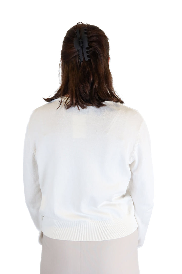 H&M Off White Classic Cardigan (L)