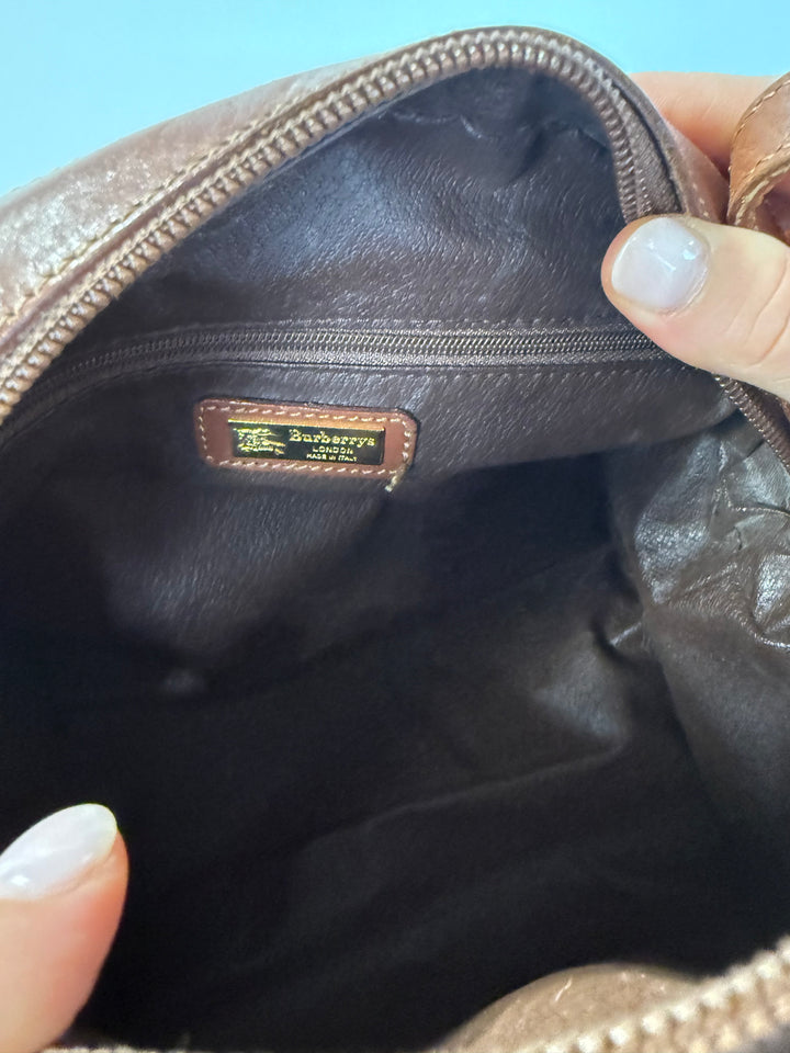 SOLD: Burberry Convertible Small Top Handle Tote (Vintage)