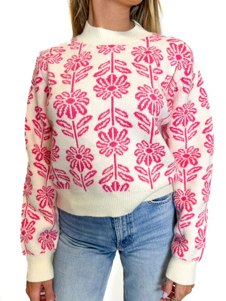 &merci Floral Sweater NWT (S)
