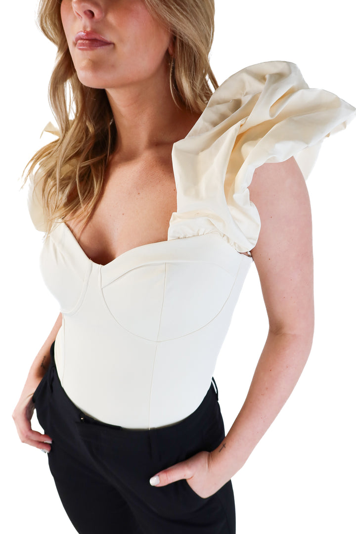Express Cream Bodysuit (M; retail $34)