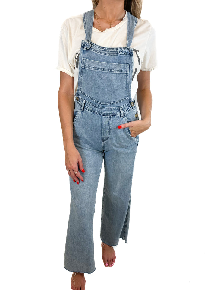 Aerie Lightweight Denim Overalls (XXS)