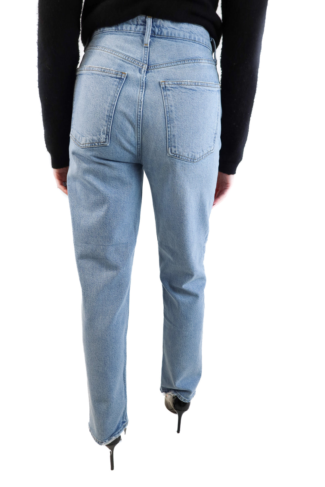 Agolde Light Wash Straight Leg Jeans (27; retail $240)
