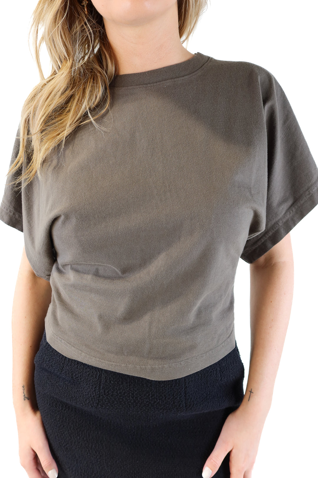 AGOLDE green short sleeve tee (M; retail $118)