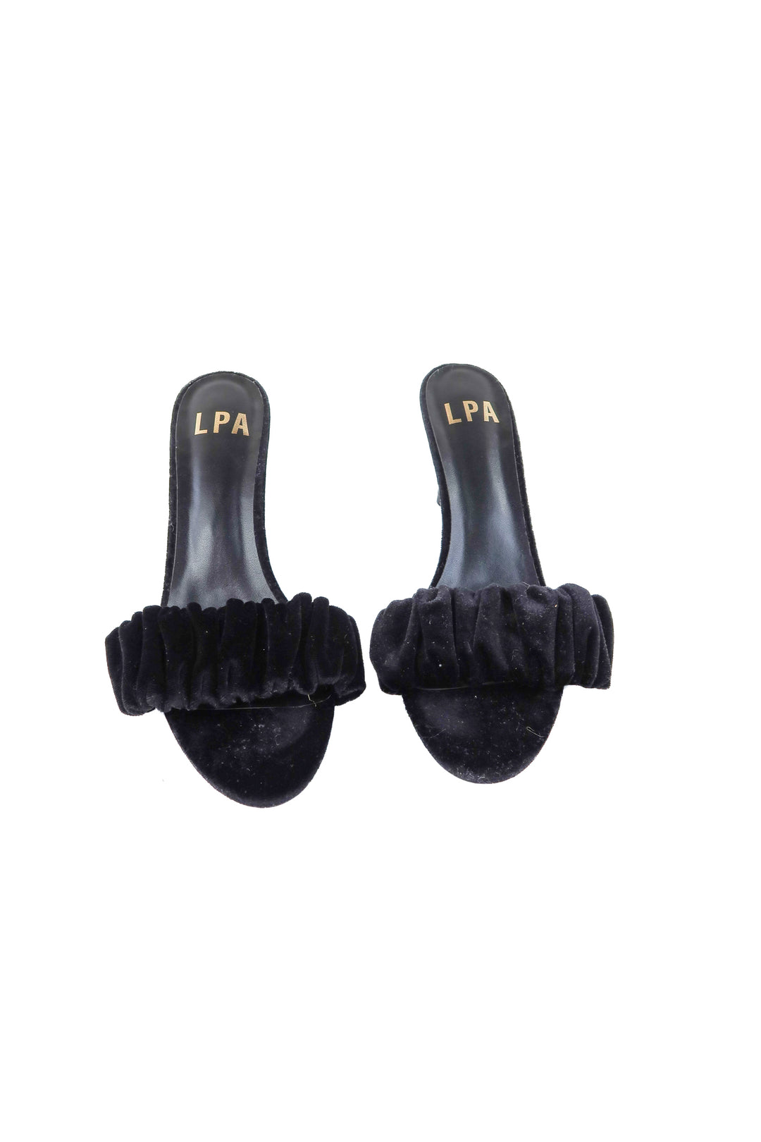 lpa black velvet kitten heels (9.5; retail $170)