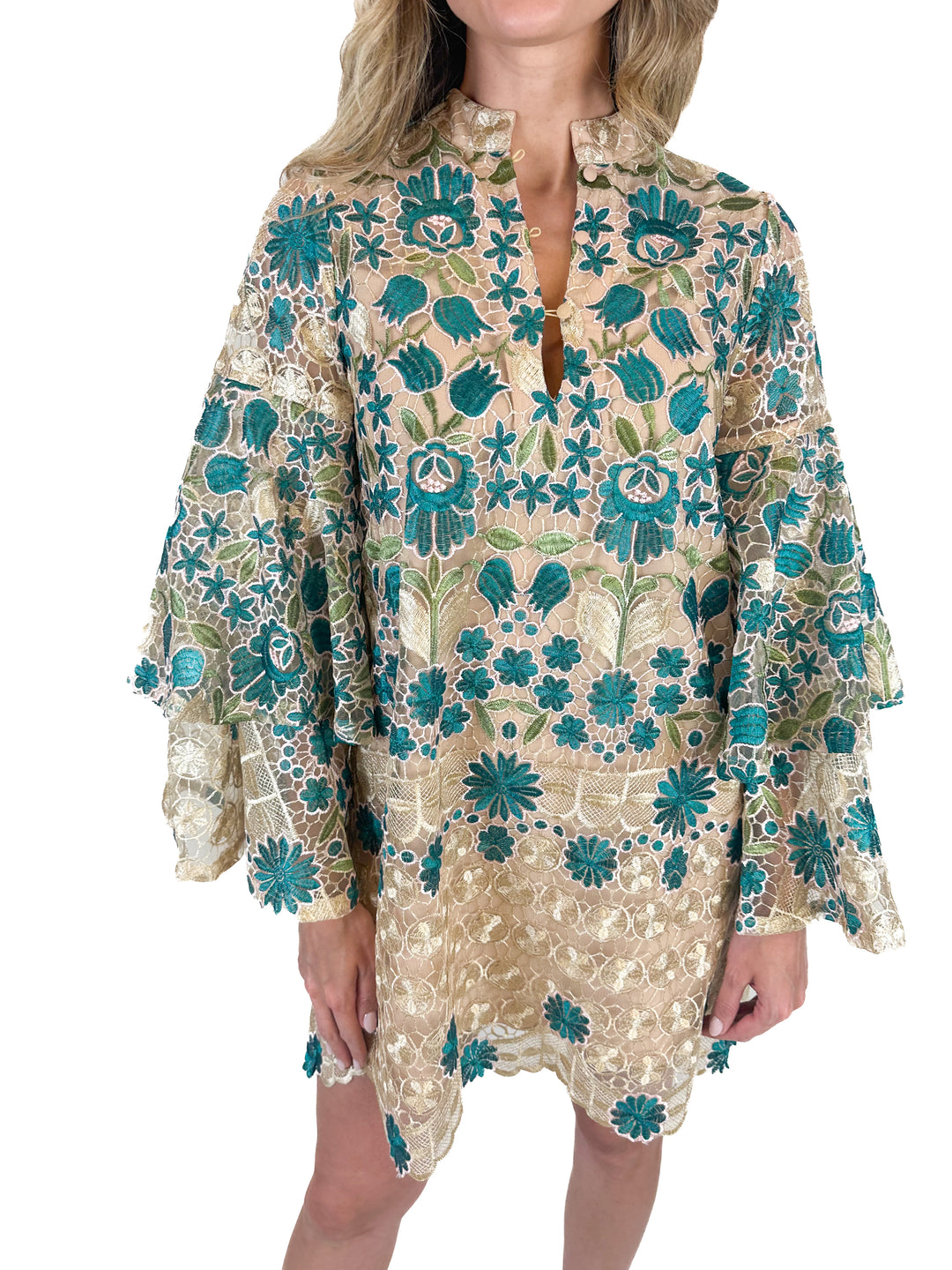 Buddy Love Floral Embroidered Mini Dress NWT (XS)