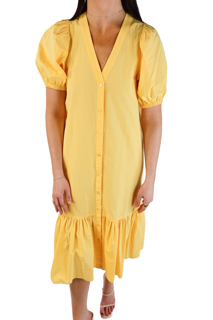 Sundays Yellow Cotton Poplin Dress (S)