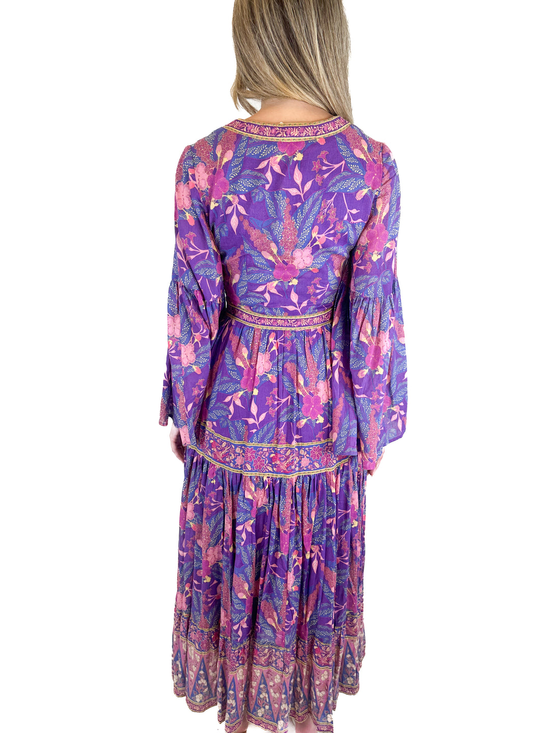 Spell the Gypsy Purple Floral Maxi Dress NWT (XS; retail $299)*