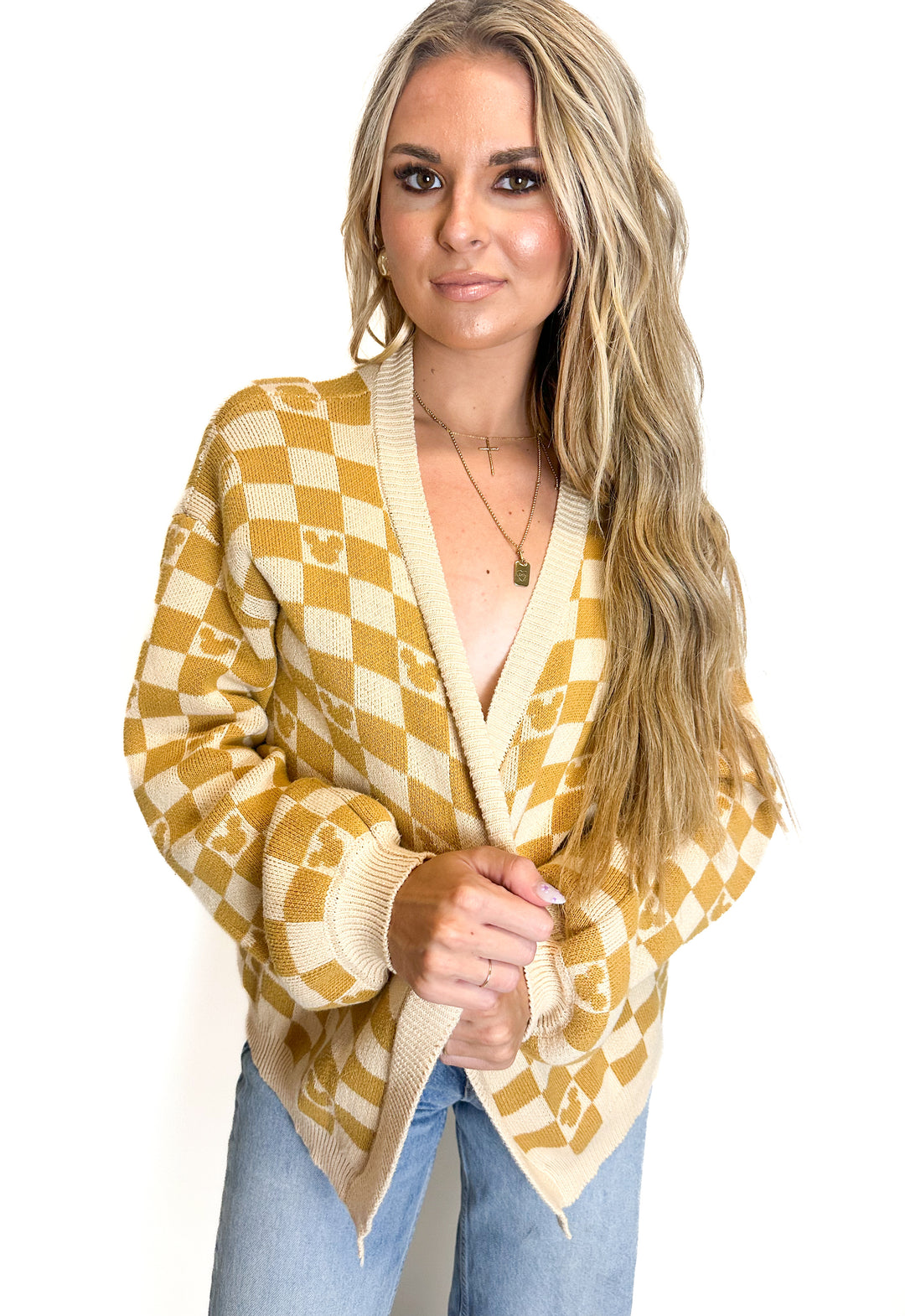 The Magic Box Disney Checkered Cardigan (S)