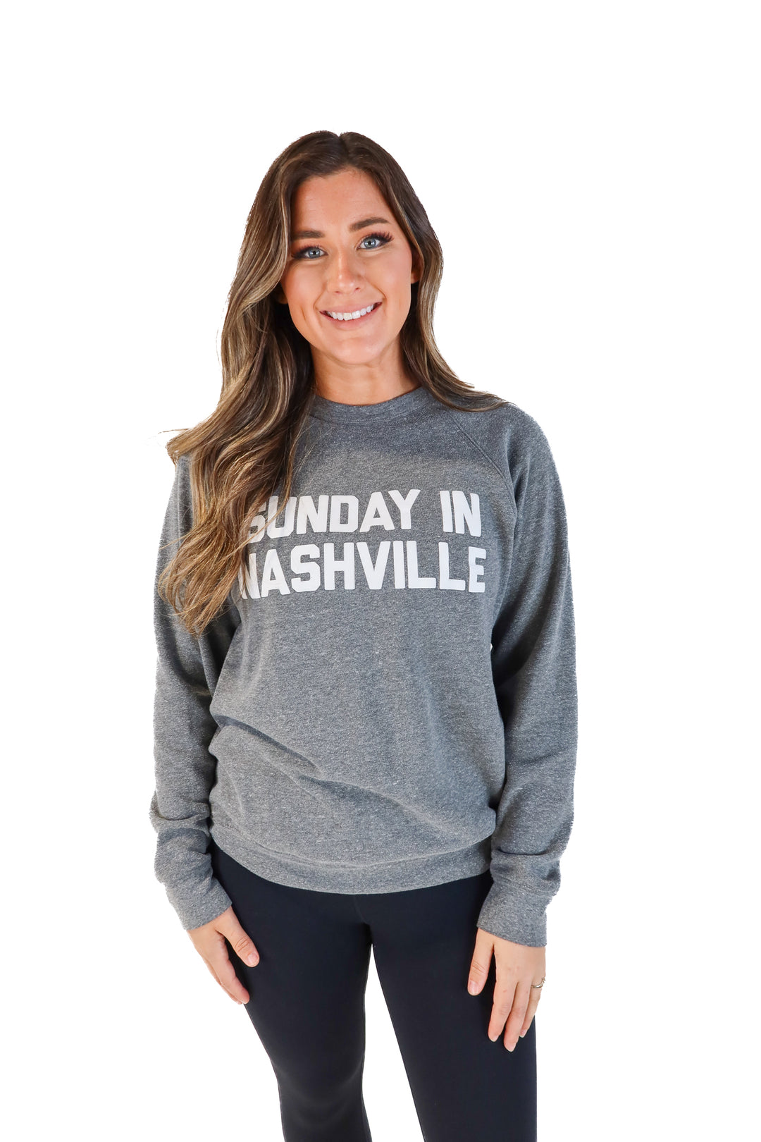 Sunday in Nashville grey crewneck (L)