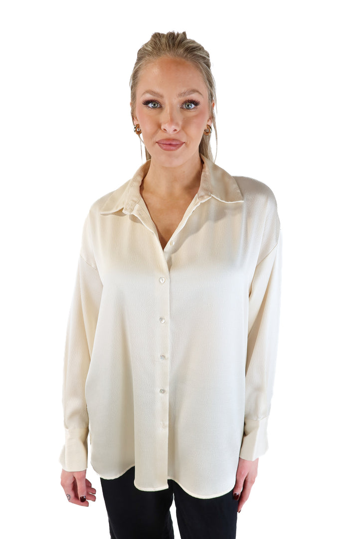 Esqualo Silky Cream Blouse (8; retail $100)