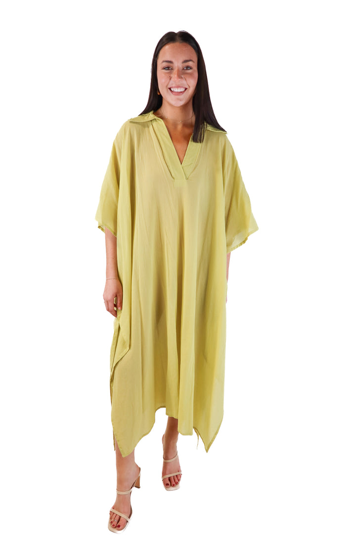 Mikoh "Honeydew" Cotton Maxi Cover-Up (1; retail $225)