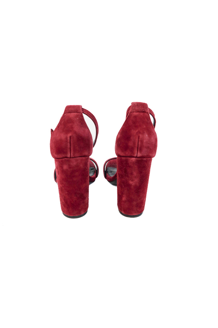 Steve Madden dark purple velvet heels (5.5)