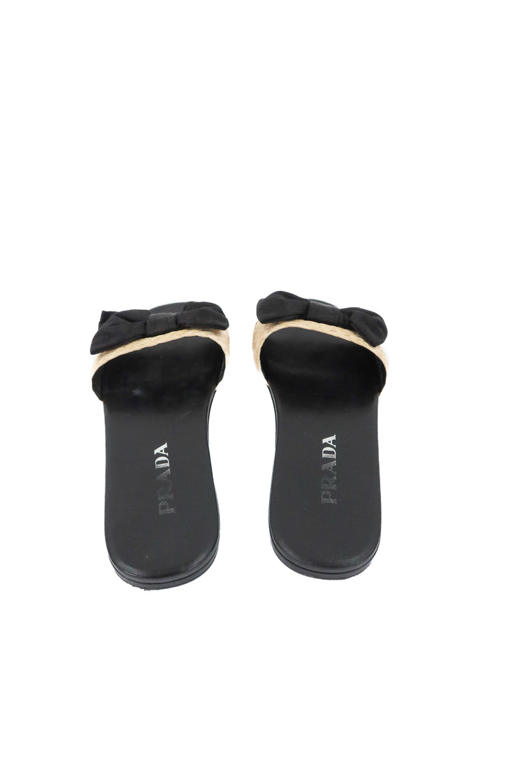 prada bow slip on sandal (39/ US8.5-9; $1,120)