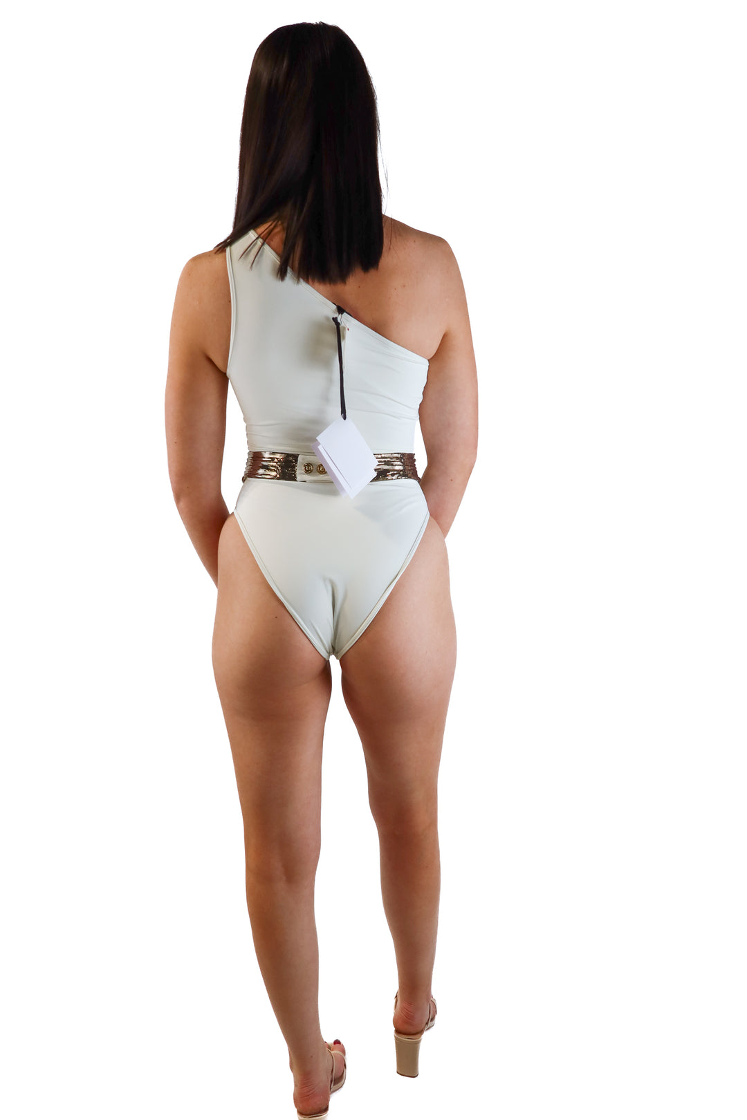 Balmain Ivory One-Piece Swimsuit NWT (IT44/ US6-8/ US M; retail $780)