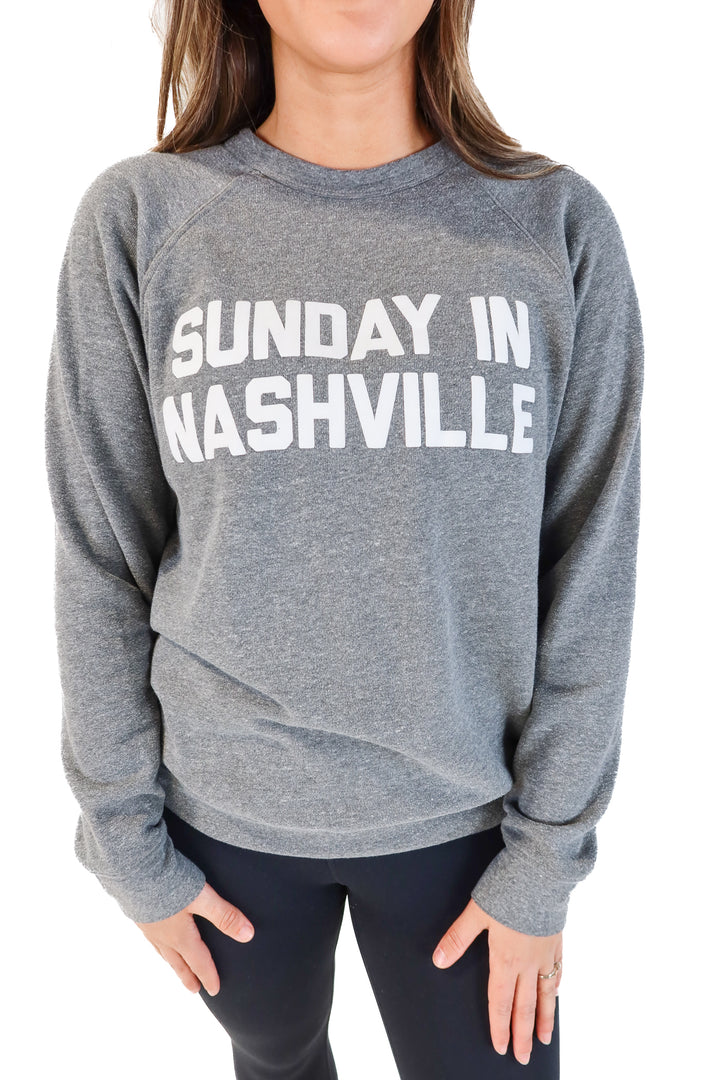 Sunday in Nashville grey crewneck (L)
