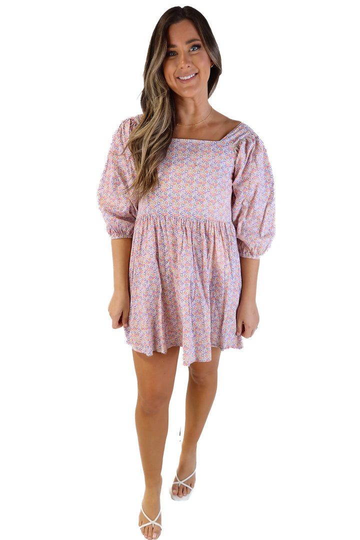 Storia purple/pink floral dress (s; retails for $70)