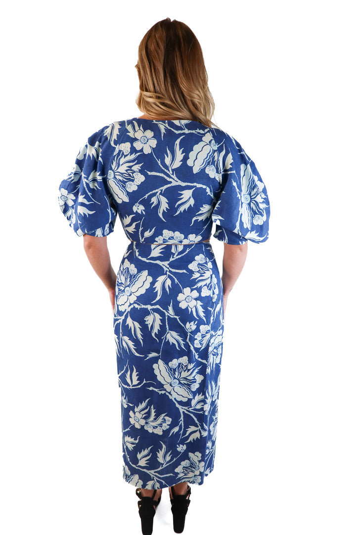 Mara Hoffman Blue Floral Hemp Set (S; retail $595)