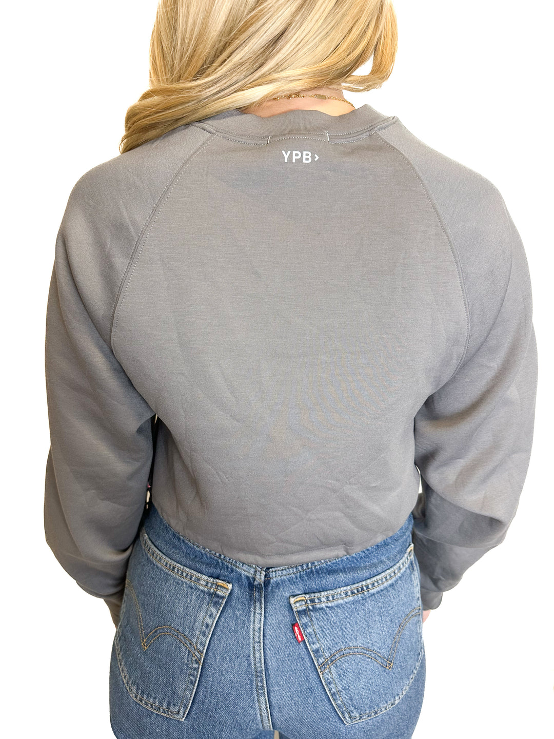 YPB Grey Cropped Sweatshirt (XS)