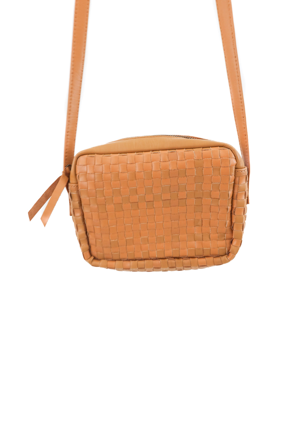 able tan braided crossbody