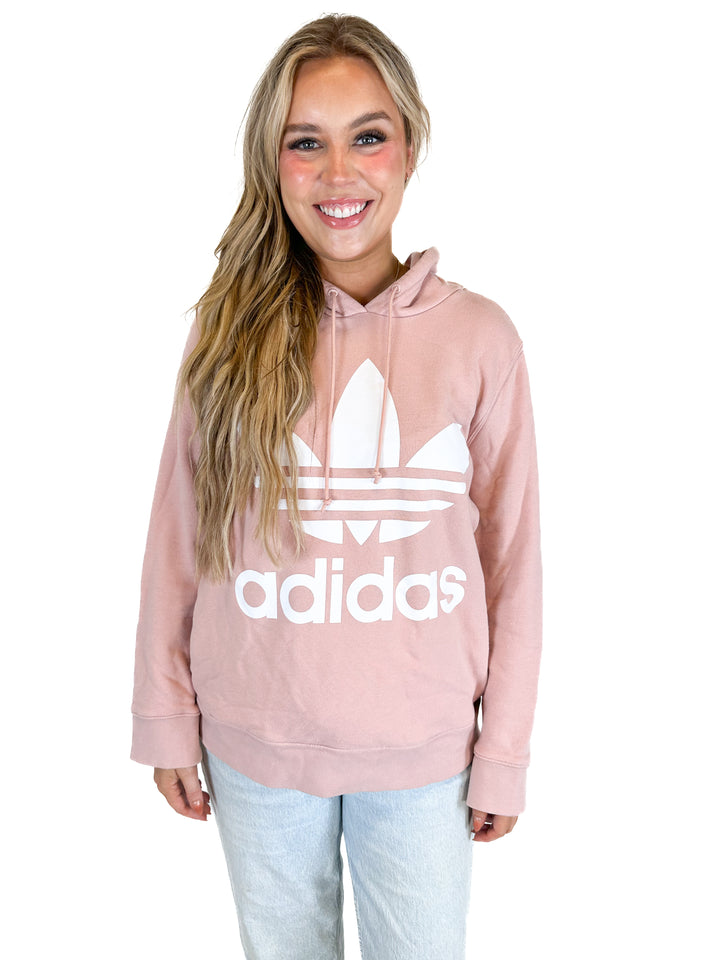 Adidas Pink Trefoil Hoodie (L)