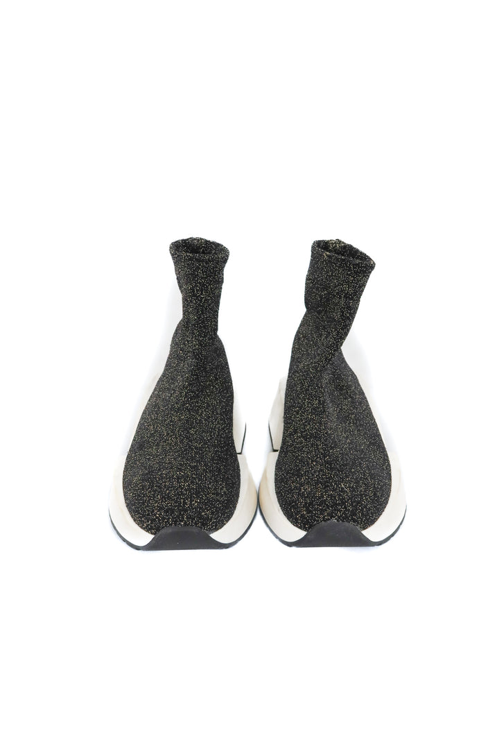 maison margiela black sparkly sock shoes (6; retail $950)