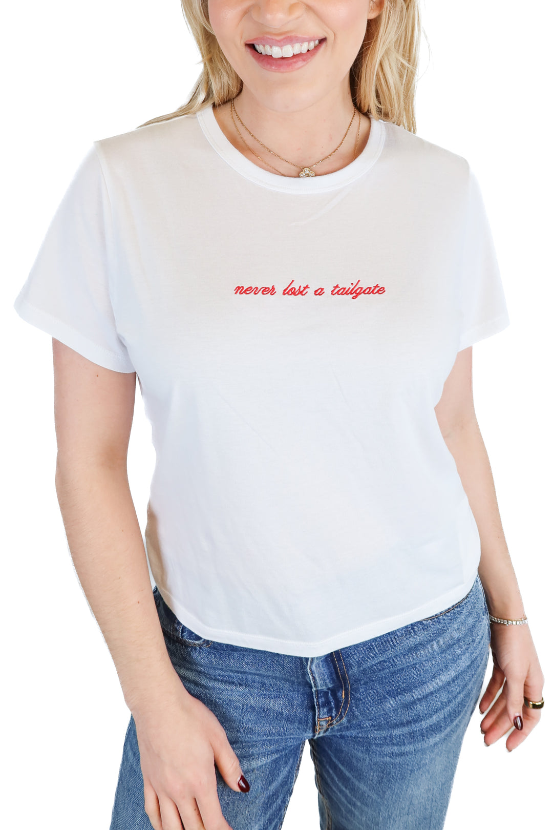 Abercrombie & Fitch white "never lost a tailgate" tee NWT (S; $29)