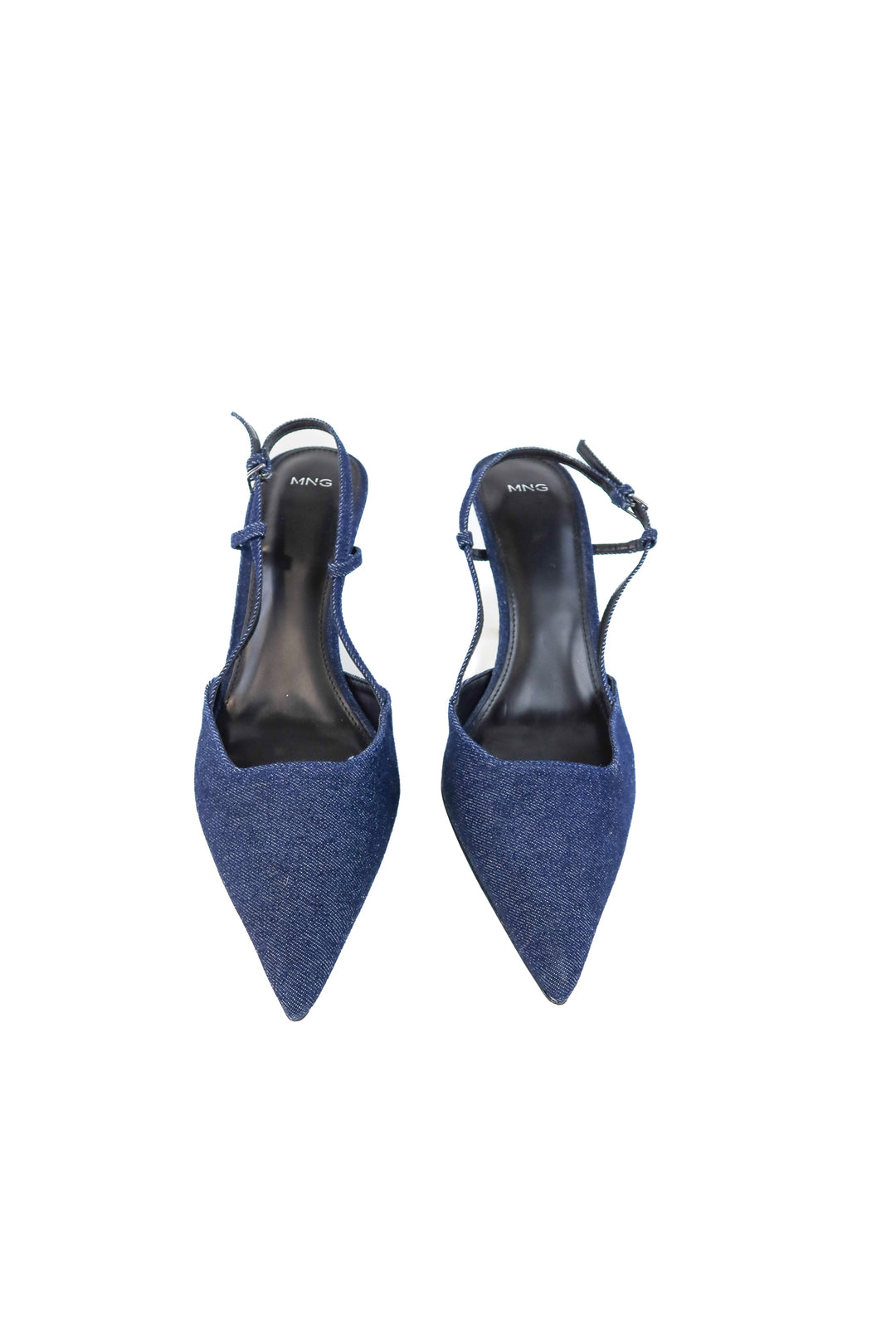 Mng dark denim kitten heels NWOT (42/ Fit US10; retail $79.99)