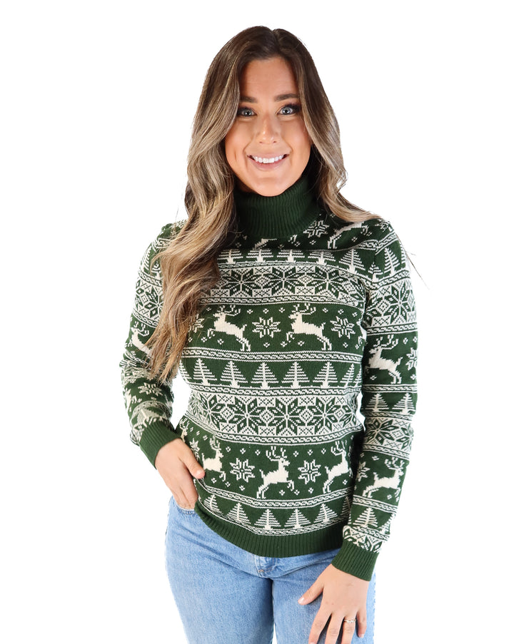 ASOS dark green winter turtleneck sweater (xs)