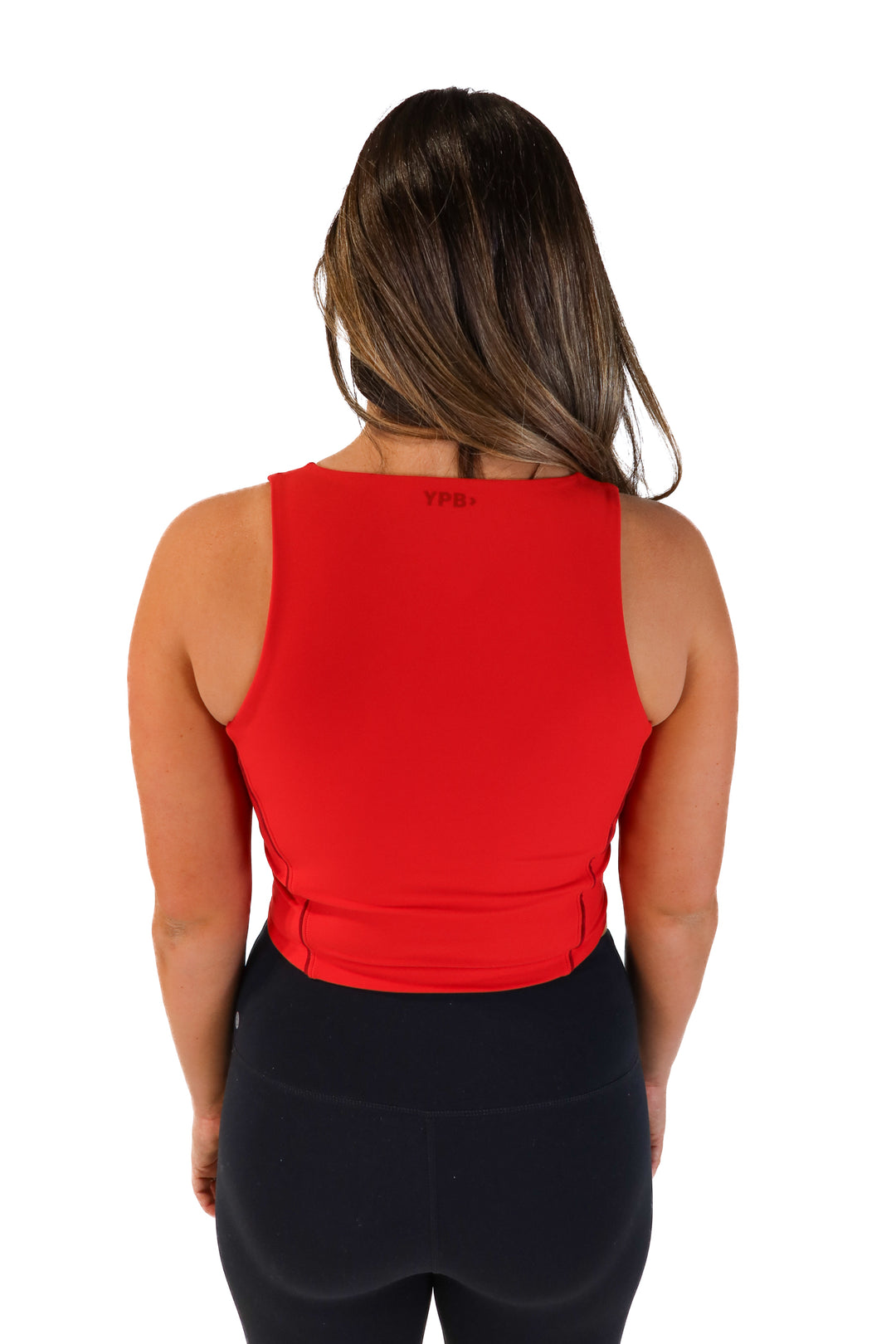 YPB red v-neck active tank (L)