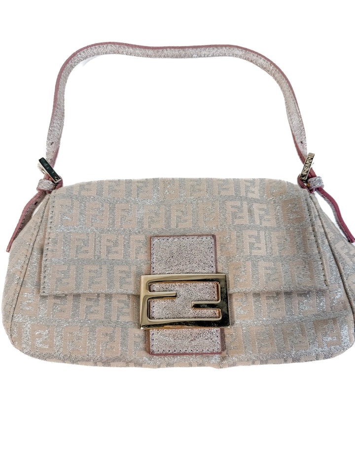 Fendi Pink Shimmer Baguette