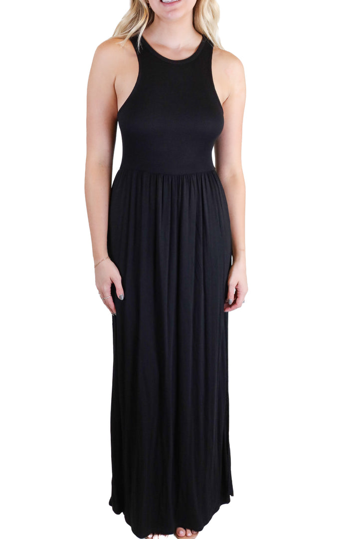 Forever 21 Black Tank Maxi Dress (S)