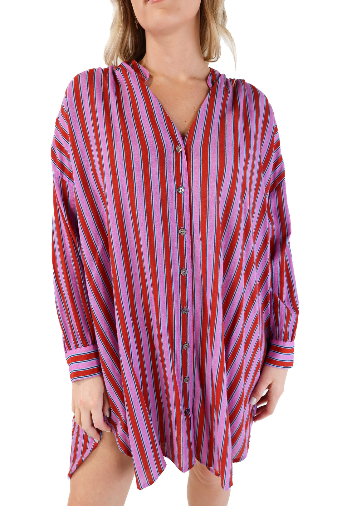 Xirena Striped Shirt Dress (S; retail $310)