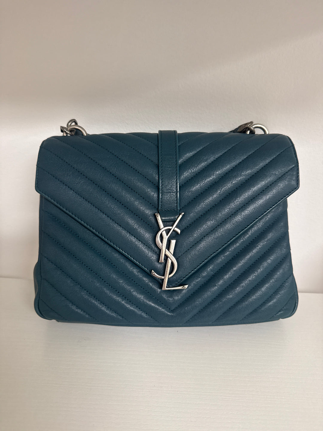 Saint Laurent deep blue college leather crossbody