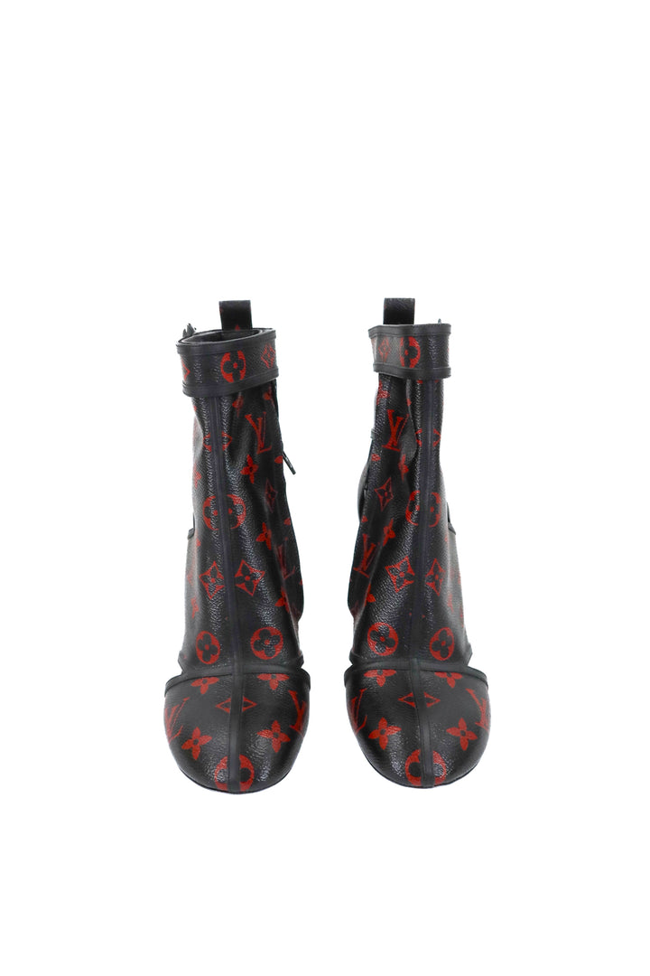 louis vuitton leather monogram boots (38.5/ US8.5; retail $2,050)