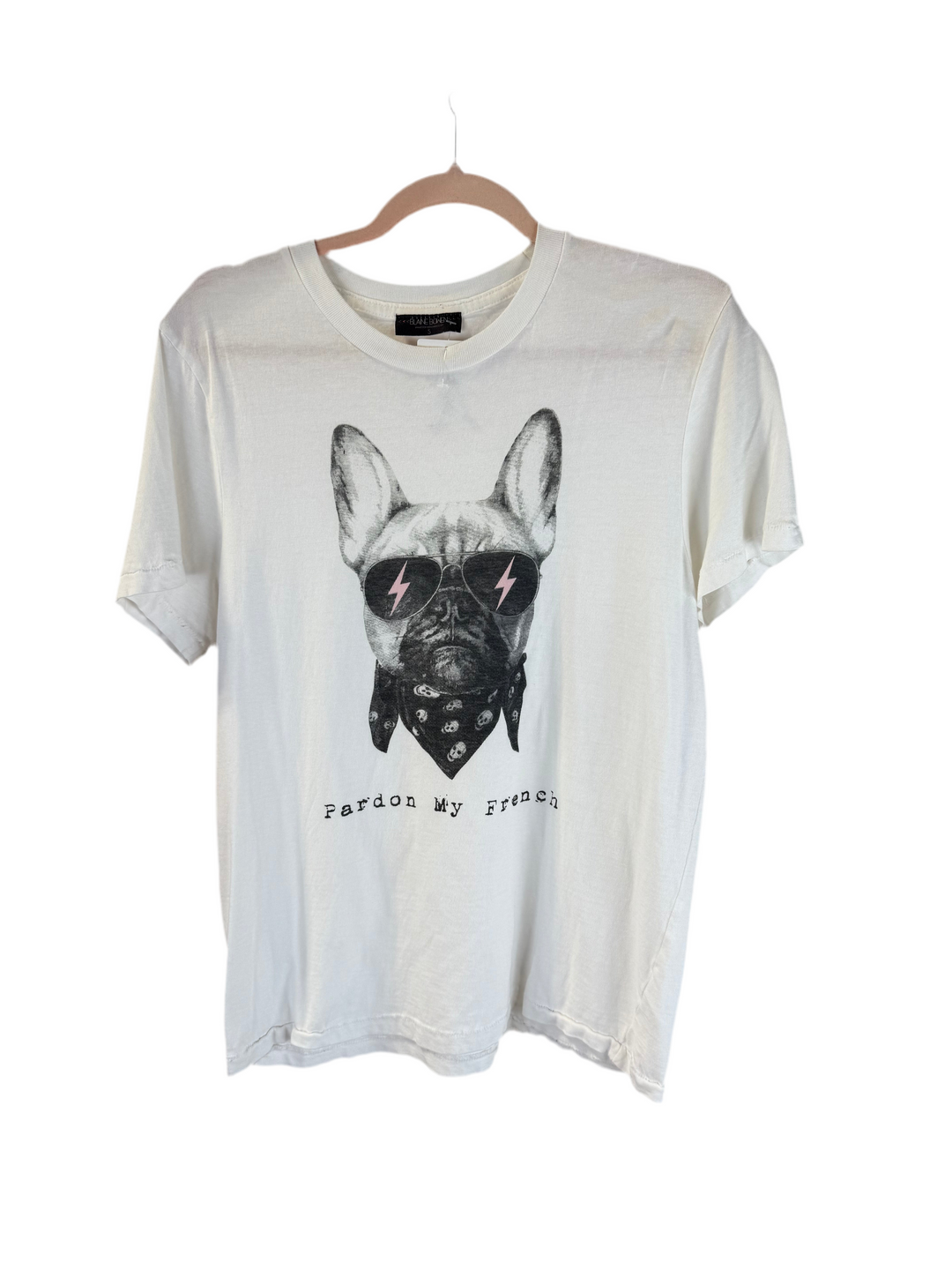 Blaine Bowen White French Bulldog Graphic Tee (S)