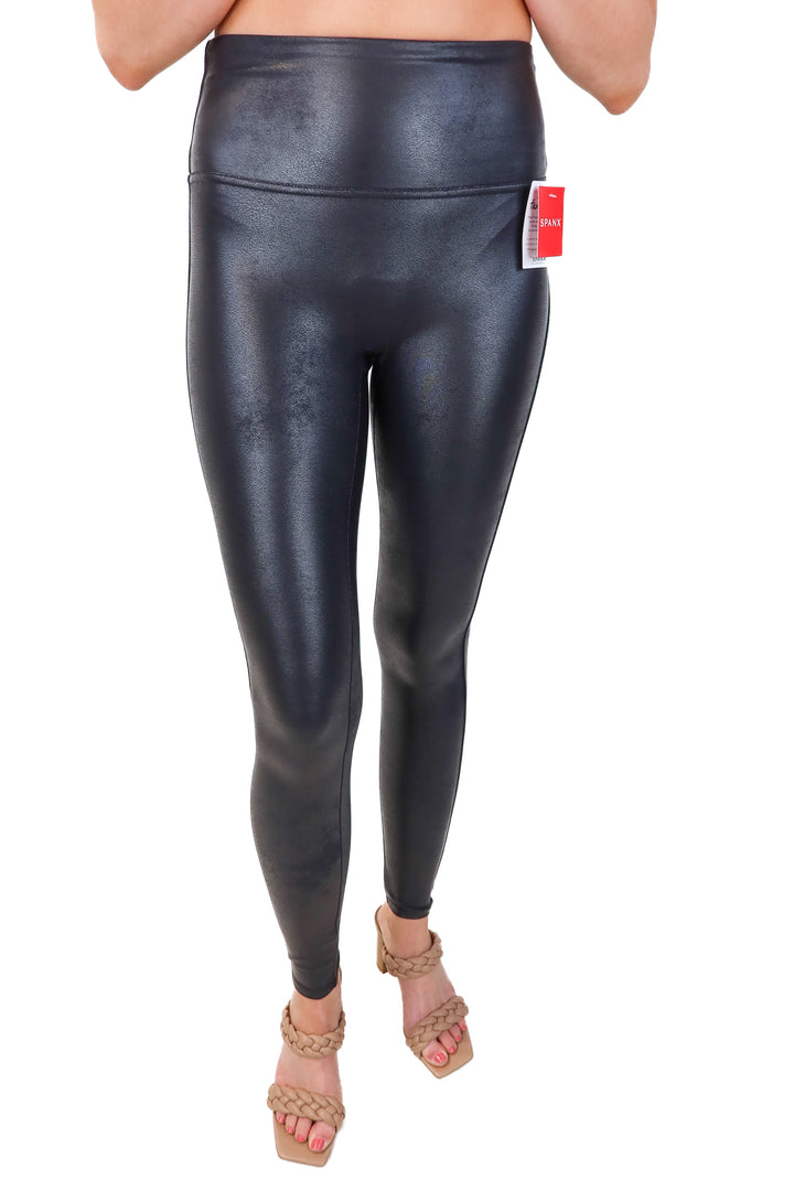 Spanx Black Faux Leather Leggings NWT (M; Retail $98)