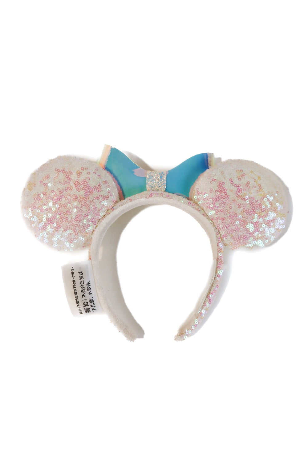 Official disney iridescent sequin bow minnie ears