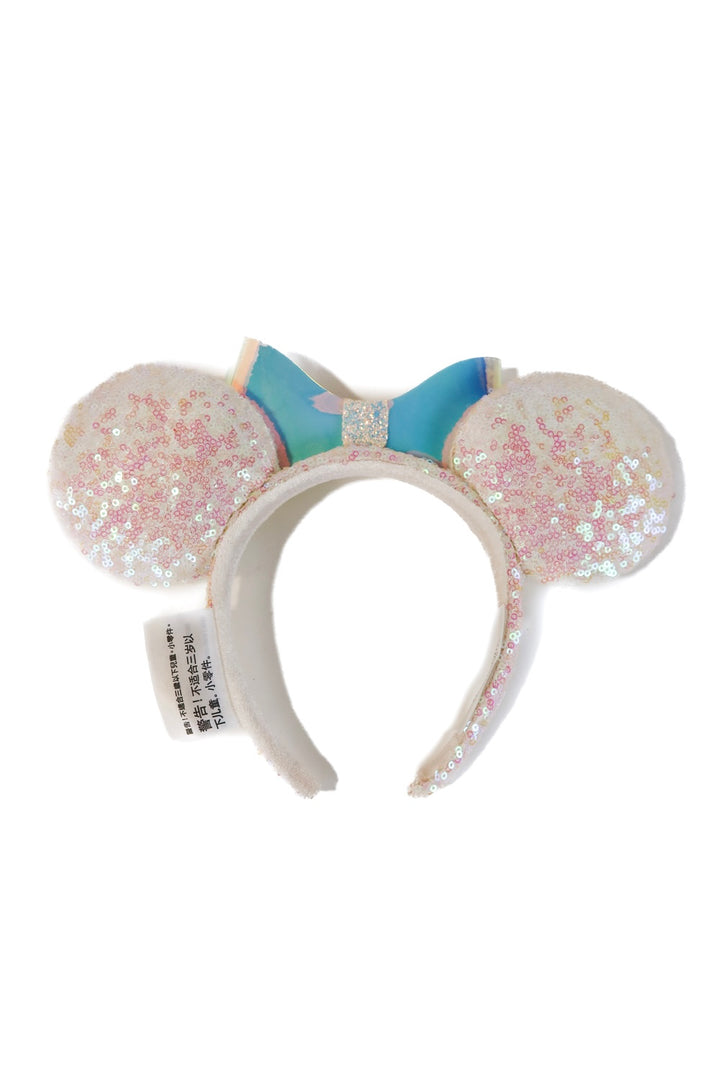 Official disney iridescent sequin bow minnie ears