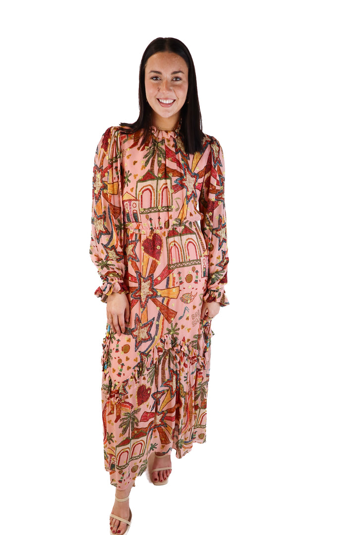 SOLD: Farm Rio Printed Maxi Dress (M; retail $348)