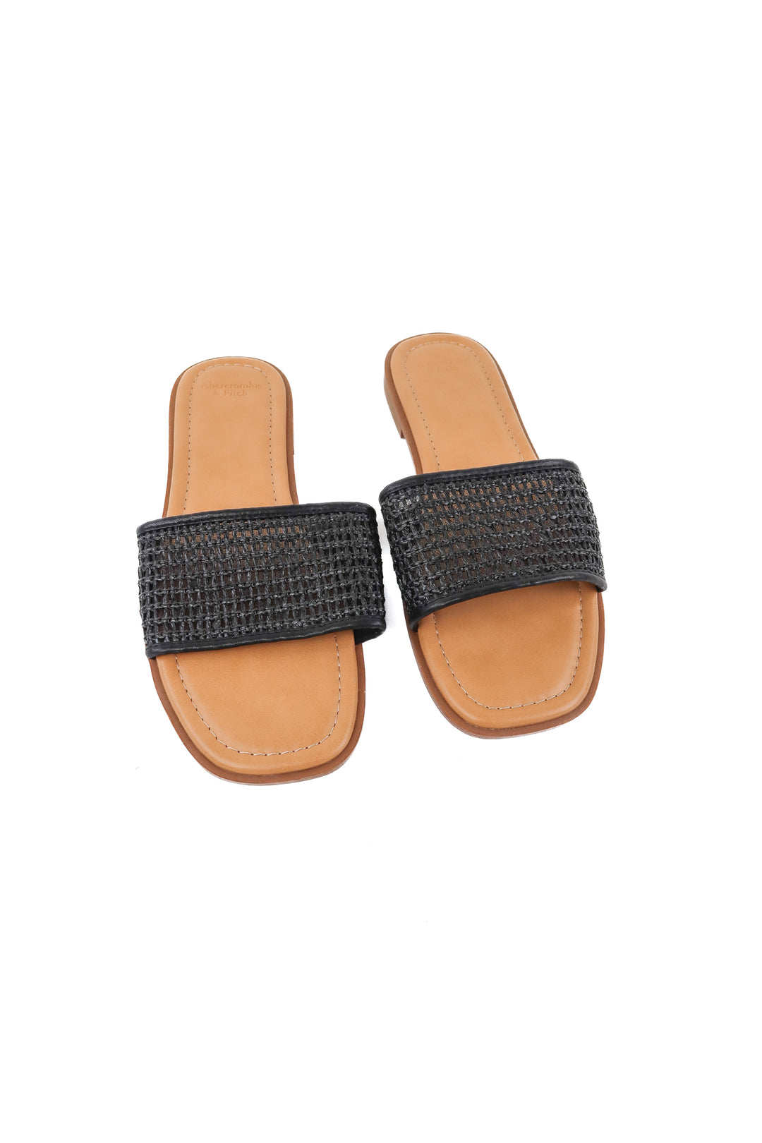 abercrombie & fitch black rattan slides (9)