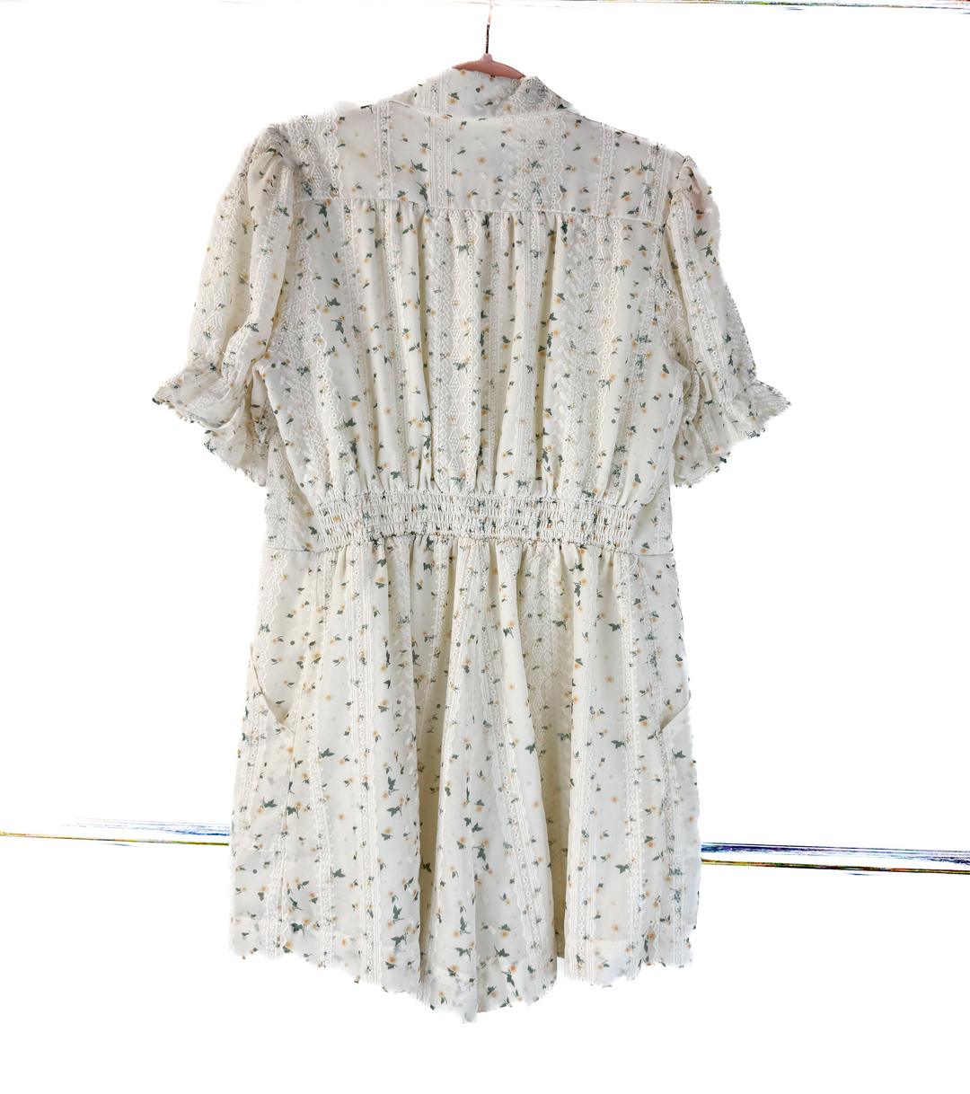petal + pup dainty floral romper (L)