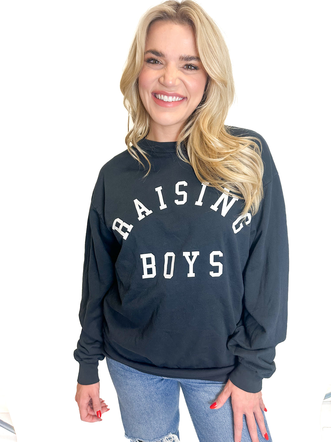 Raising Boys Navy Sweatshirt (M)