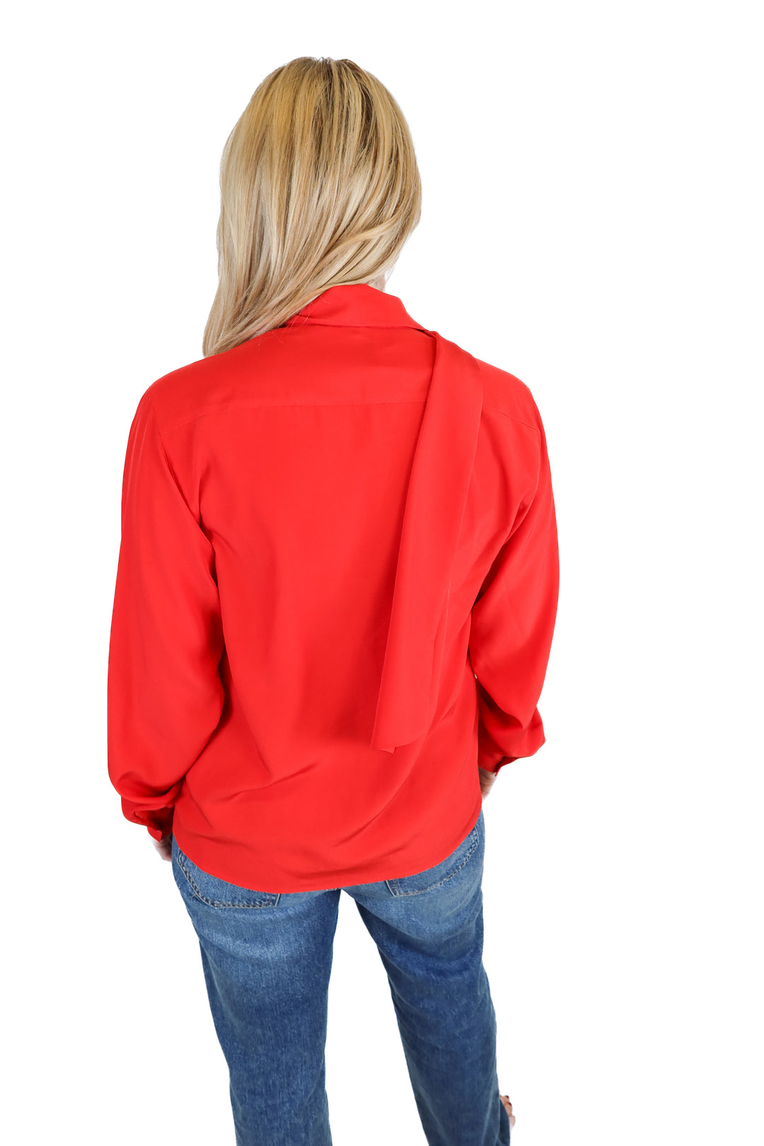 Red Button Down Top (S)*